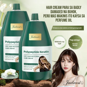 【JUELREOU】[Repair Hair Damaged By Perm/Dyeing]Hair Straightening Cream/Polypeptide Keratin Hydrating Smoothing Cream/Nourishing Hair Cream/Permed Dyed Damaged Hair Restoration