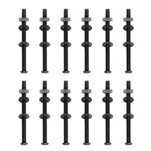 12PCS Carbon Steel Cage Screw Set Computer Case Cooling Fan Installation Screws Carbon Steel Socket Type with Nuts