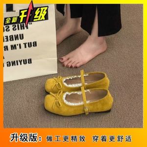 [Free Shipping] Shoes Ballet Flats New Spring Collection Elegant Evening Shoes Delicate Bow-Knot Flats WomenS Shoes