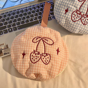 Lingerie Storage Bag Travel Bra Panties Socks Organizer 3-in-1 Soft Round Pouch Portable with Handle Beg Pakaian Dalam