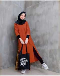 SHINE4 BAJU JUMBO TUNIK ATASAN WANITA MUSLIM LENGAN PANJANG