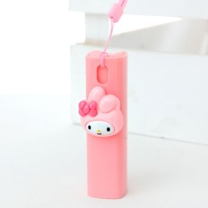 WPOT Children Portable 10ml Fine Mist Melody with Lanyard Travel Hand Sanitizer Cinnamoroll Empty Refillable Bottle Cartoon Spray Bottle Cosmetic Containers Perfume Bottle