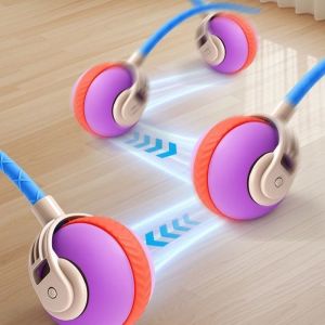 FIRST SONG USB Rechargeable Pet Automatic Rolling Ball Adjustable Small Tail Interactive Cat Toys Intelligent Silicone Electric Cat Teaser Play Mode