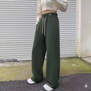 Ginza6 Stretchable Sports Sweat Pants Yoga High Waist Loose Fitting Casual Baggy Drawstring Hangging pants women 650#