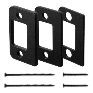 SIDSI Three Different Thickness Door Strike Shim Plates Stainless Steel Material Universal Standard Deadbolt Restorer Strike Plates Security Striker Set Spacer Design Door Reinforcement Backplate Home Security