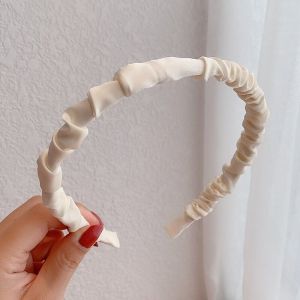2022 Chiffon Puff Girls Hair Band Korean Cute Pressed Hair Headband Wash Face Outdoor Hairbands Hair Accessories