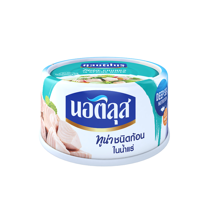 [แพ็ค 4] นอติลุส ปลาทูน่ากระป๋อง 165-185 กรัม Nautilus Tuna Can 165 ...