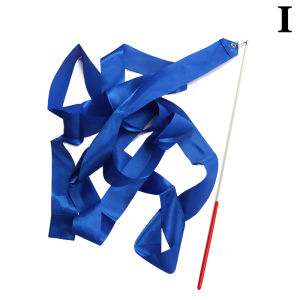 🔥FJS🔥 ริบบิ้นสำหรับออกกำลังกายมีสีสัน4ม. ก้านสีรุ้งแท่งฝึกกีฬายิมนาสติกยิมนาสติก