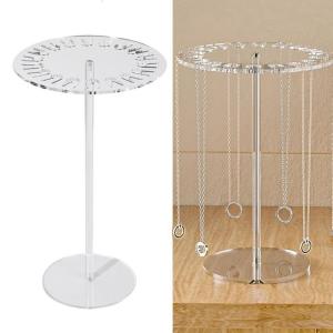 Cây Trưng Bày Acrylic trong suốt thực tế với vòng quay 360 ° để lưu trữ Vòng cổ có tổ chức và dễ dàng truy cập