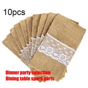 10PCS Cutlery pouch alas tempat sendok garpu tableware holder
