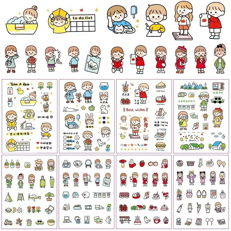 Waterproof Stickers Cute Tape Hand Account 