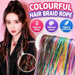 Bando Fesyen Wanita 🌈 Colorful Hair Braid Rope Girls Hair Tie Headband Vibrant Easy Braiding Hair Accessory