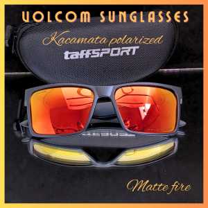 VOLCOM Kacamata Hitam Pria Anti Silau Siang Malam Plolarized Kaca Mata Anti Uv