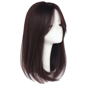 BEAUTYLADIES Natural Short Straight Hair Wig Fashionable Korean Eight-Character Bangs Sweet Hair Extension Mid-Length Full-Head Wigs Daily