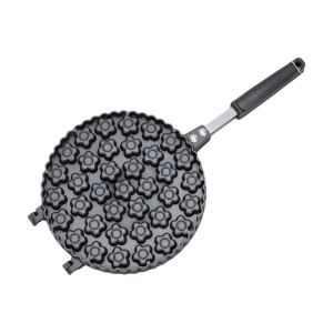 XYAX 19/37 lỗ Khuôn bánh hoa mận Tay cầm dài Hai Máy làm kem ốc quế Dễ dàng tháo lắp Chịu nhiệt Máy làm bánh trứng waffle Tiệm bánh tại nhà