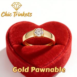 Hot Sale 18k Saudi Gold Pawnable Adjustable Ring for Men Original Reduce Stress Star Ring Womens Fashion Vintage Wedding Ring Couple Ring