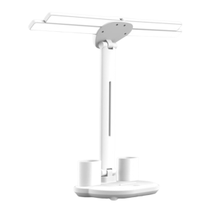 HUYAN 3 Colors LED Table Lamp Touch Dimming 4 Heads Penholder Desk Lamp Creative Energy-Efficient Led Bedside Lamp School/Office