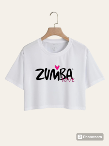 kaos zumba highslit oversize baju zumba crop oversize katun combad 24s