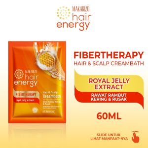 Makarizo Fibertherapy Conditioning Shampoo 2n1 170ML Royal Jelly - Sampo Makarizo Perawatan Rambut Rusak Dan Kering