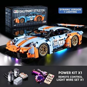 1:14 Porsche Racing Car Building Blocks Toy with Remote Control System Large Model Boys Toys Gift