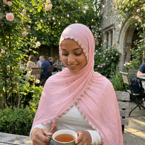 HULEQQI Thanh lịch Khăn hijab voan Dài Màu đơn sắc Khăn trùm đầu Mới Thoáng khí Khăn choàng thêu hoa hồng Dành cho phụ nữ