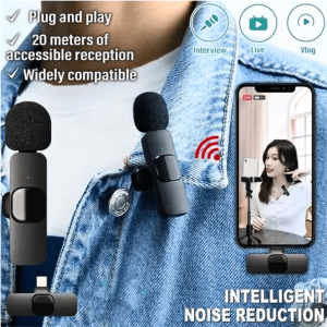 READY TaffSTUDIO Mikrofon Mik Mic Wireless Clip On hp buat ngonten android Lavalier Lapel USB Type C