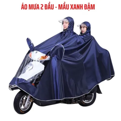 Áo mưa đi xe máy 1 người và 2 người che phủ toàn thân kèm kính chắn mưa tiện lợi [ Hàng Tốt ]