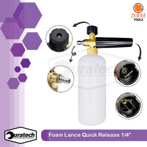 Ikura Tools Foamlance Pembuat Salju Snow Wash Jet Cleaner Quick Release Adaptor 1/4" - Botol Shampo Penghasil Salju Untuk Mesin Jet Cleaner Pressure Wasser Steam Jet Cleaner - Foam Lance Kapasitas 1 Liter