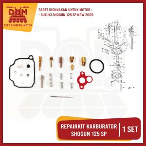 Repairkit Karburator Shogun 125 SP New (TOKAIDO) Carburator Repair Kit Parkit Spuyer Karbu Assy