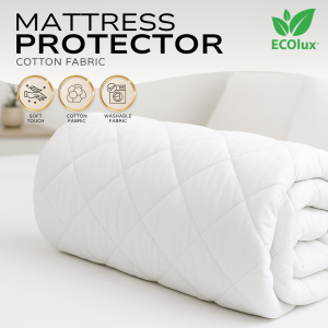 (READY STOCK) ECOlux - Hotel Grade MATTRESS PROTECTOR (Microfiber Fabric Quilted ) Washable Protection & Comfort / QUEEN / KING / SINGLE / SUPER SINGLE