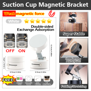 [Local fast delivery] Vacuum magnetic mobile phone holder. Foldable and retractable strong magnetic attraction portable and can be used in multiple scenes easy to use car mobile phone holder