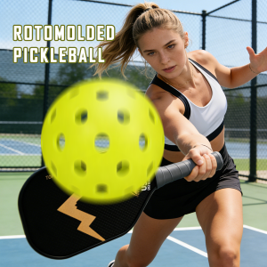 TOPICK Competition Grade 40-Hole Outdoor Pickleball Rotomolded Seamless Yellow Green