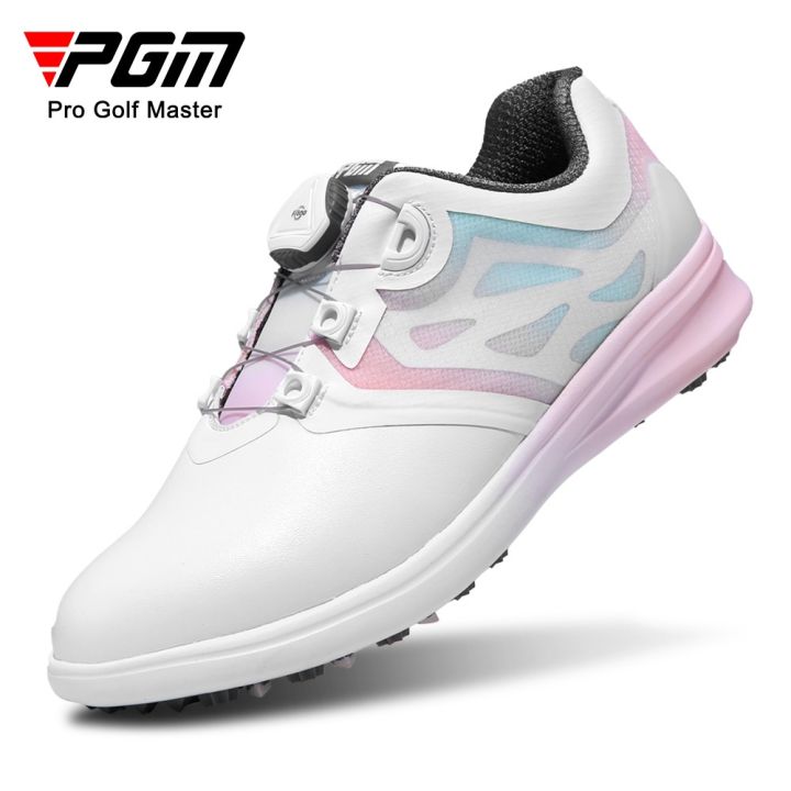 PGM XZ249 Women Golf Shoes Waterproof Anti-skid Women's Light Weight Soft  Breathable Sneakers Ladies Knob Strap Sports Shoes