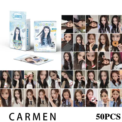 124pcs/box Hearts2Hearts Photocards H2H RUDE Holographic LOMO Card Sticker FOCUS CARMEN Holographic card Stickers