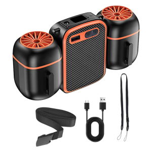 Portable Waist Fan Clip Fan Wearable Own Fan 10000mAh Plastic Belt Mounted Fan Suitable for Outdoor Travel Camping Use