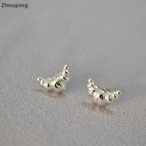 【ZP】 Flash Sale Cute New Mini Croissant Stud Earrings For Women Cute Bread Earrings Classic Fine Jewelry Gift