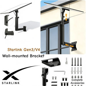 Starlink V5 Roof Mount Adjustable Wall Mounting Kit Heavy Duty Metal Support For Starlink V5 Install Bracket Starlink Gen3 Starlink V4 Wall Mount