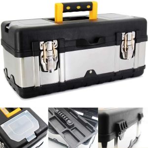 Toolbox 14/17/19" Stainless Steel Kotak Perkakas / Tool Box Kit 14/17/19 Inch Tempat Perkakas