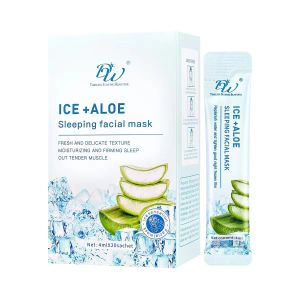 K.20 pieces/box DW Sleep frozen film Snail Collagen Facial mask Aloe Vera Vitamin Plant essence facial mask Ice aloe gel frozen film Moisturizing whitening Soothing skin Gel freeze film
