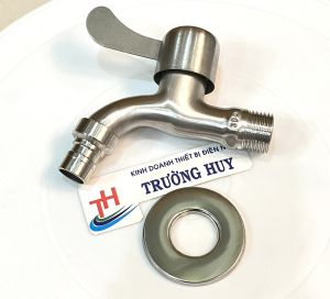 - Vòi nước vòi hồ tay gạt Inox SUS 304 cao cấp vòi nước xả siêu mạnh nhanh chóng với phi 21 dễ dàng lắp đặt