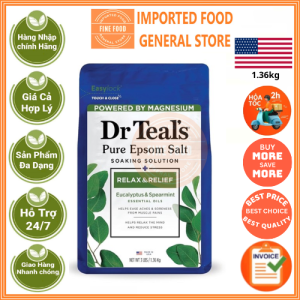 DR TEALS PURE EPSOM SALT RELAX & RELIEF WITH EUCALYPTUS AND SPEARMINT 1.36KG
