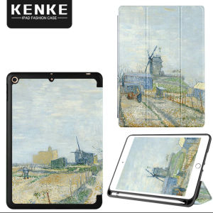 KENKE iPad case Cartoon Cute European Tanabe Windmill case for iPad 2020 2021 Pro 11 12.9 iPad mini 5 iPad Pro 10.5 Air 3 iPad Air 4 iPad 10.2 7th 8th 9th gen 5th 6th 2017-2018 cover with Pencil Holder with Soft Flexible TPU Back Cover Auto Sleep/Wake