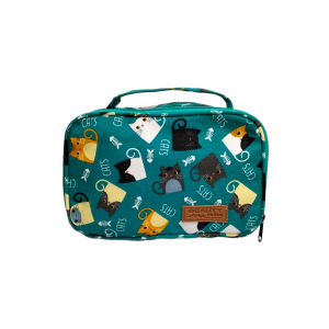 Tas make up canvas motif pouch kosmetik wadah alat rias travel organizer waterproof toiletry bag