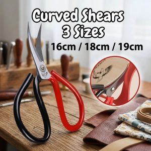 Curved Fabric Trimming Scissors Stainless Steel Ultra Sharp Ergonomic Handle Sewing Tailoring