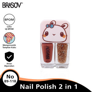 BRASOV Kutek / Cat Kuku Nail Polish 2 In 1 6 ML Kutex BPOM SGL01-NAIL-POLISH Varian Warna