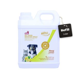 NOVAMOS REFILL Penghilang Bau Pesing Kotoran Binatang Kucing Anjing - Wangi Lemon 1 L - lemon