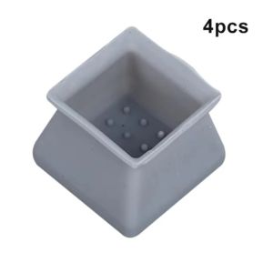 4PCS Silicon Rubber Chair Leg Foot Stool Protector Cover Non-slip Chair Leg Caps Wear-resistant Chair Leg Mat