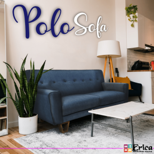 🔥READY STOCK+FREE SHIPPING🔥 3 Seater Polo Sofa/ Direct from Factory/ Premium Sofa/ Solid Wood Frame/ Blue/ Sofa Murah