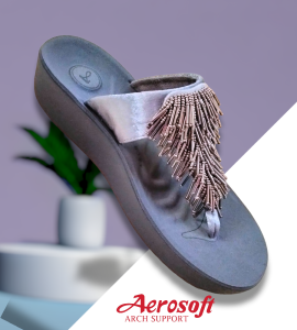 ส่งฟรีของแท้!! Aerosoft รุ่น FW8381 รองเท้าแตะหนีบพู่ Extra Soft รองเท้าสุขภาพ เบานุ่มสบาย ลดปวดเท้า