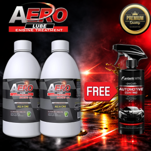 AERO LUBE Engine Treatment 2PCS 1LITER Oil Additive | Engine Protection & Performance Boost with Fantastic XML